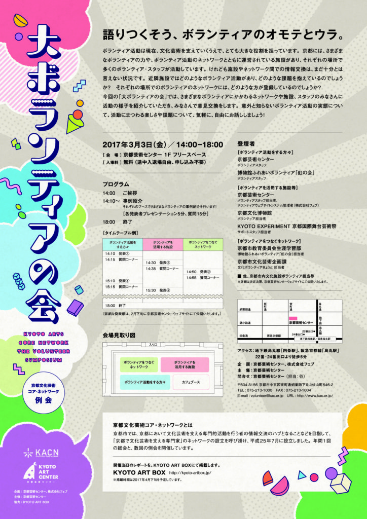 京都文化芸術コアネットワーク例会「大ボランティアの会」