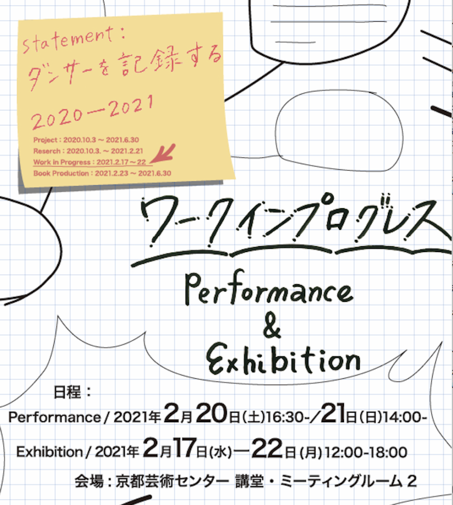 statement：ダンサーを記録する 2020-2021 ワークインプログレス Performance & Exhibition