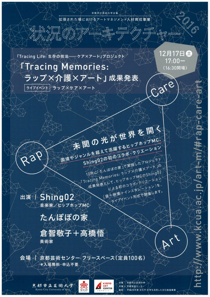 状況のアーキテクチャー「Tracing Memories: ラップ×介護×アート」成果発表